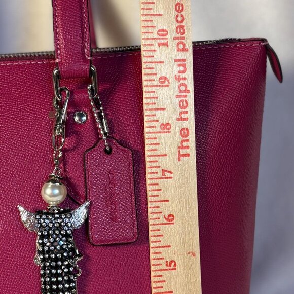Coach Gallery Tote in Fuchsia with Scarf and Charm (2004) - Picture 9 of 11
